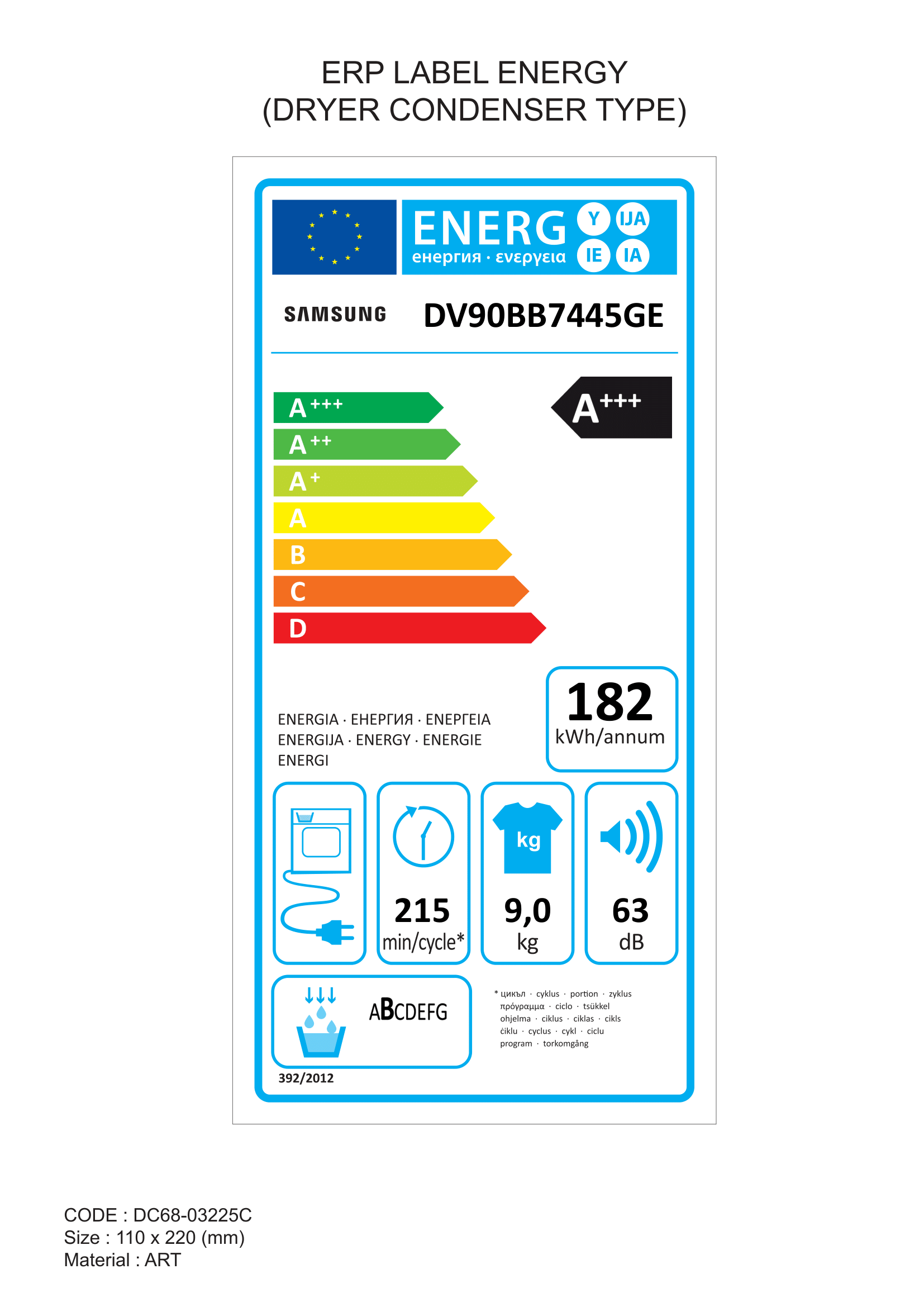 Samsung DV90BB7445GES5 Energieeffizienzklasse Samsung DV90BB7445GES5 Energieeffizienzklasse