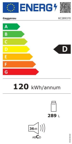 Gaggenau RC289370 Energieeffizienzklasse Gaggenau RC289370 Energieeffizienzklasse