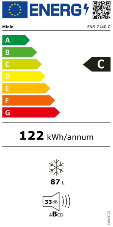 Miele FNS 7140 C Energieeffizienzklasse Miele FNS 7140 C Energieeffizienzklasse