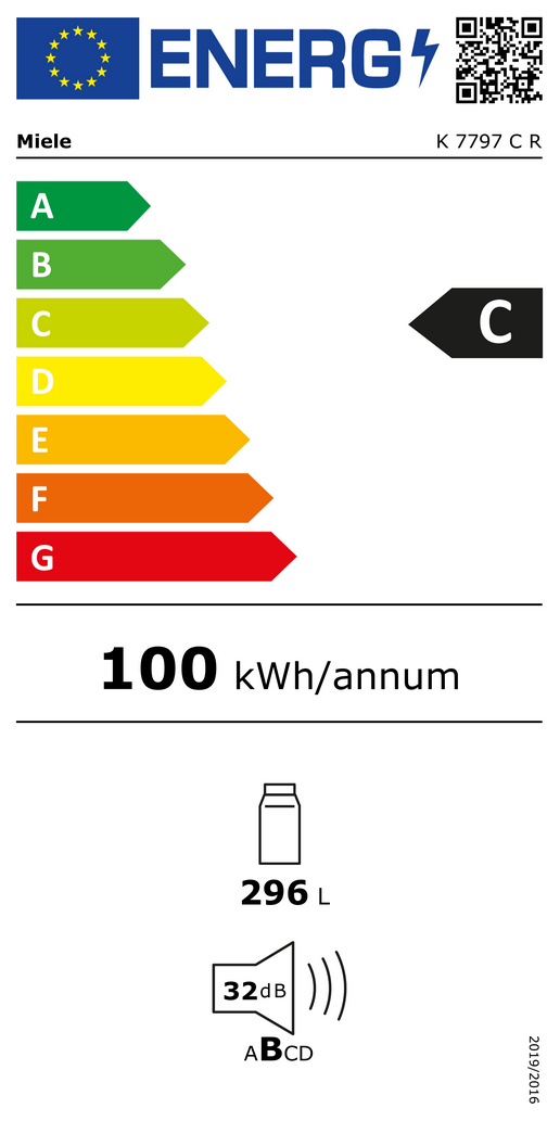 Miele K 7797 C re Energieeffizienzklasse Miele K 7797 C re Energieeffizienzklasse