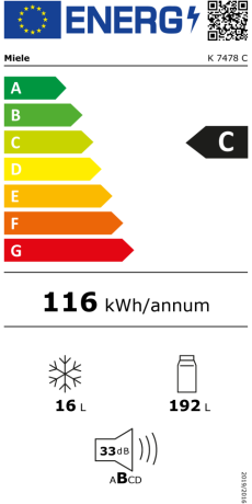  Miele K 7478 C Energieeffizienzklasse