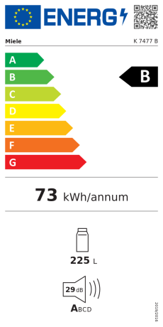 Miele K 7477 B Energieeffizienzklasse Miele K 7477 B Energieeffizienzklasse