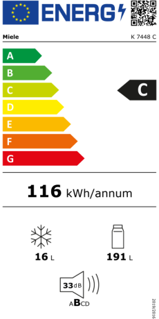 Miele K 7448 C Energieeffizienzklasse Miele K 7448 C Energieeffizienzklasse