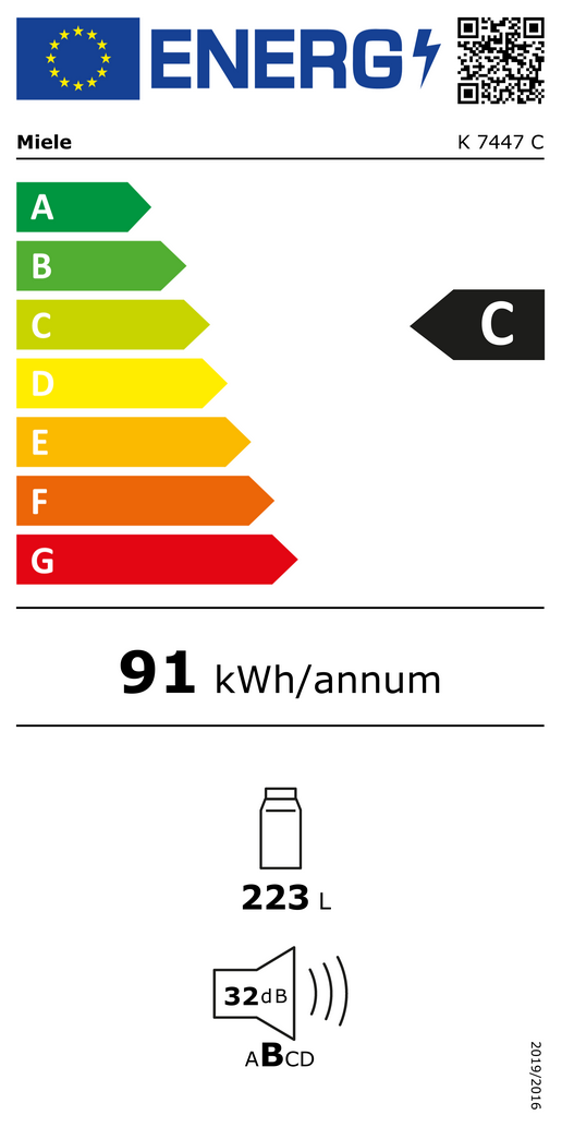 Miele K 7447 C Energieeffizienzklasse Miele K 7447 C Energieeffizienzklasse