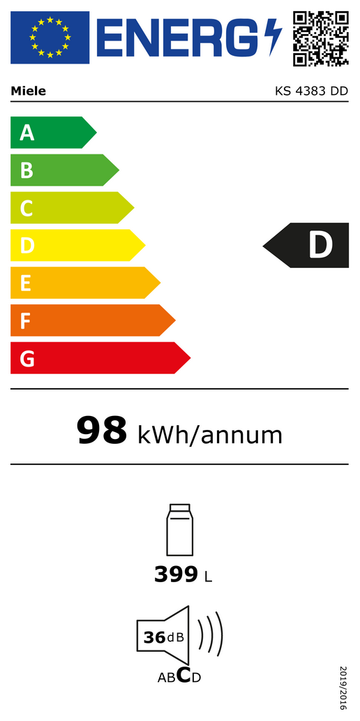Miele KS 4383 DD Energieeffizienzklasse Miele KS 4383 DD Energieeffizienzklasse