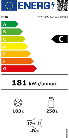 Miele KFN 4397 CD Energieeffizienzklasse Miele KFN 4397 CD Energieeffizienzklasse