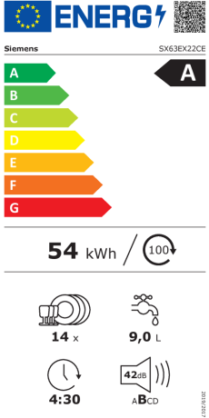  Siemens SX63EX22CE Energieeffizienzklasse