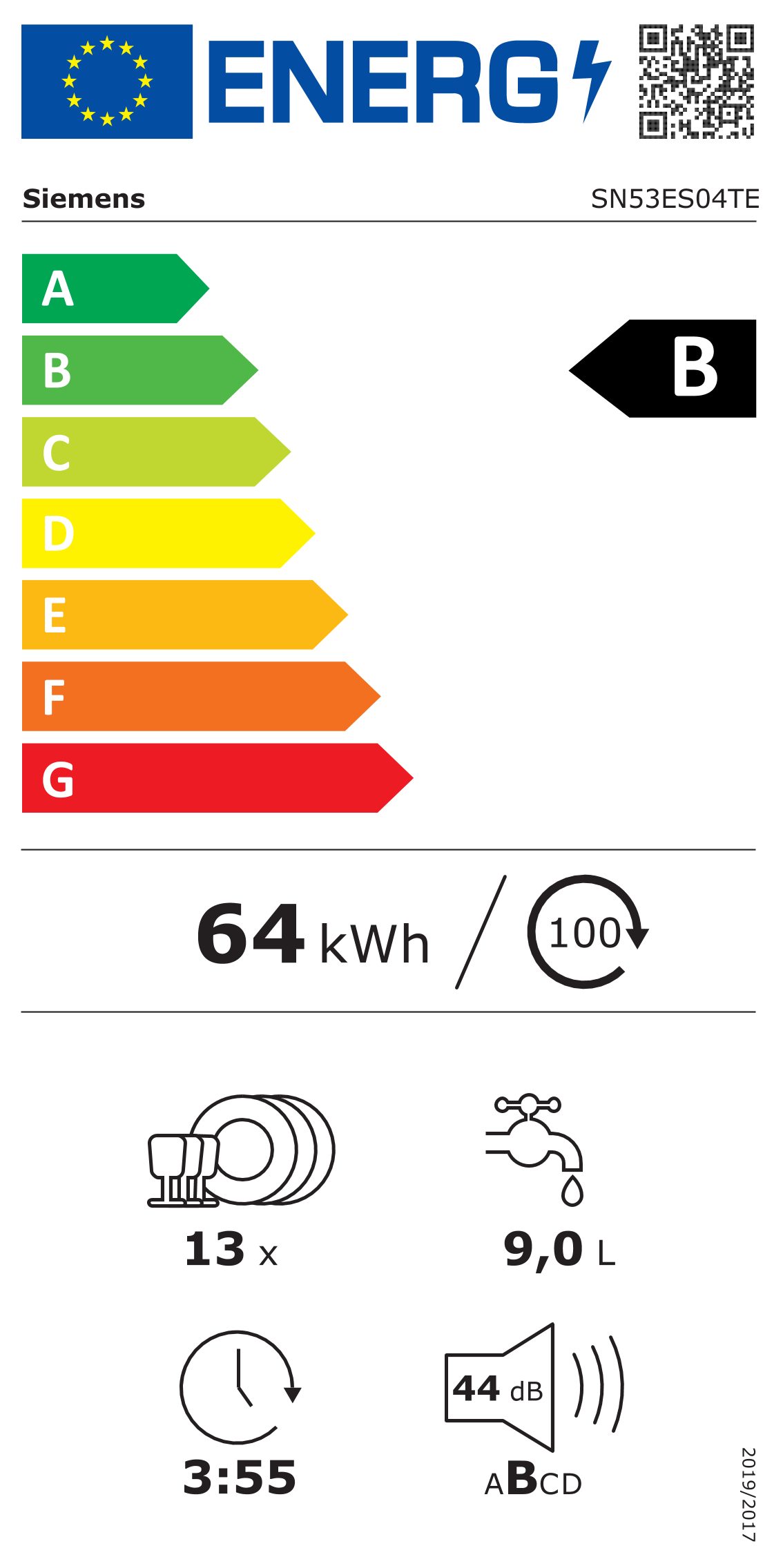 Siemens SN53ES04TE Energieeffizienzklasse Siemens SN53ES04TE Energieeffizienzklasse