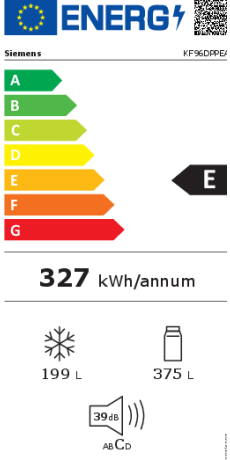  Siemens KF96DPPEA Energieeffizienzklasse