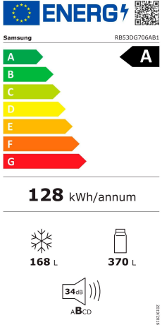  Samsung RB53DG706AB1EF Energieeffizienzklasse