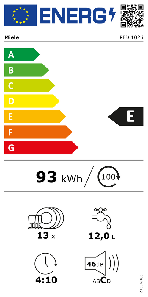 Miele PFD 102-60 i Energieeffizienzklasse Miele PFD 102-60 i Energieeffizienzklasse