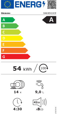 Siemens SN63EX22CE Energieeffizienzklasse
