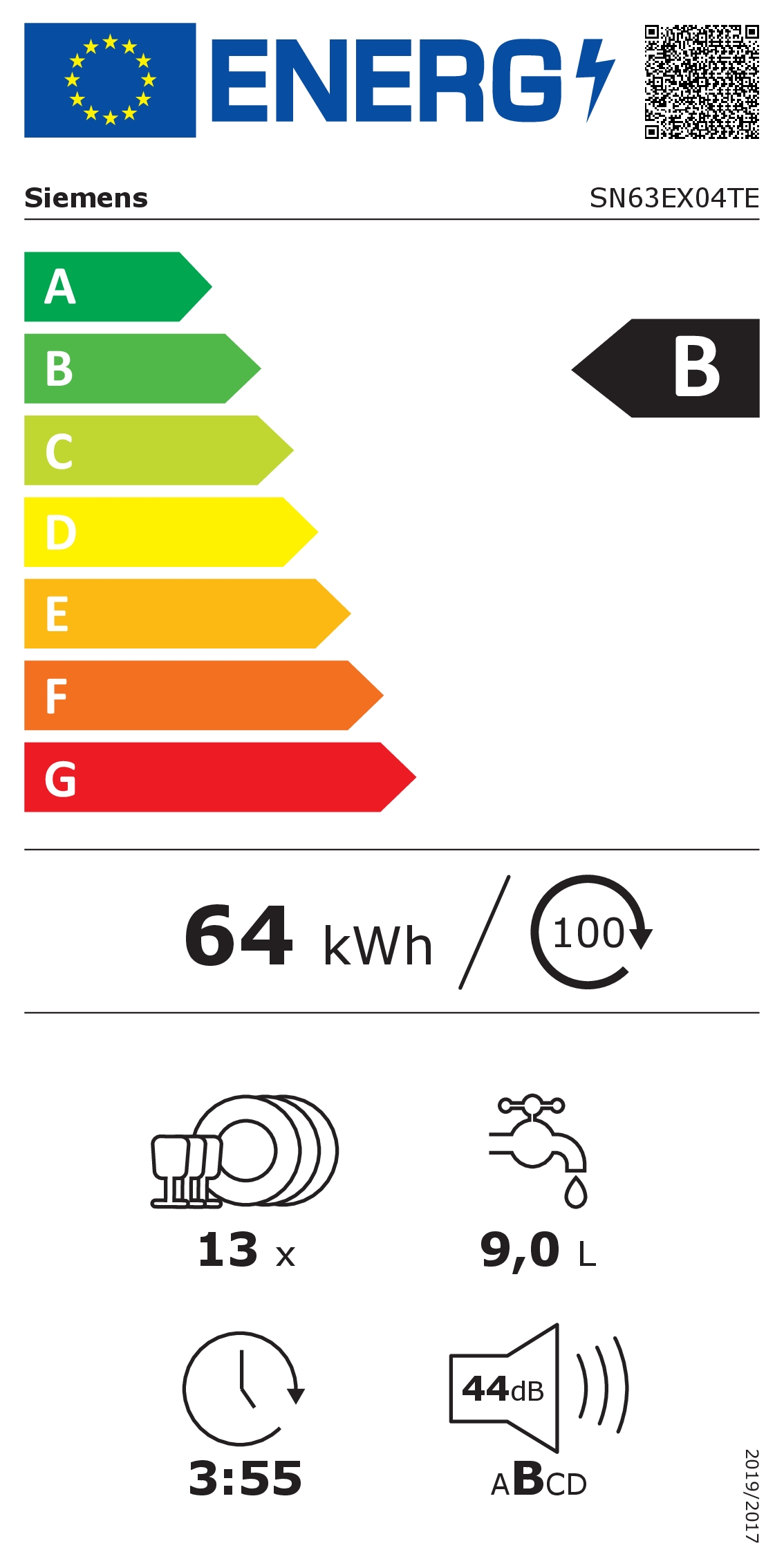 Siemens SN63EX04TE Energieeffizienzklasse Siemens SN63EX04TE Energieeffizienzklasse