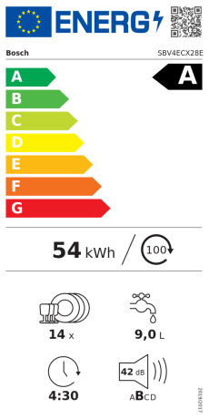 Bosch SBV4ECX28E Energieeffizienzklasse Bosch SBV4ECX28E Energieeffizienzklasse