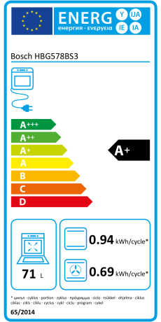  Bosch HBG578BS3 Energieeffizienzklasse