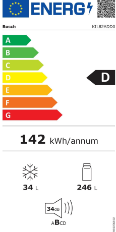  Bosch KIL82ADD0 Energieeffizienzklasse