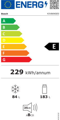  Bosch KIV86NSE0 Energieeffizienzklasse