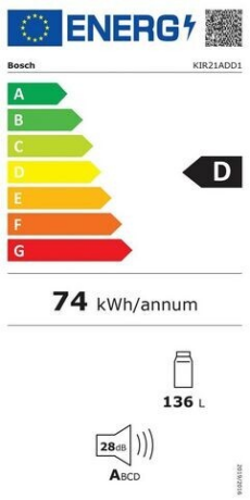  Bosch KIR21ADD1 Energieeffizienzklasse