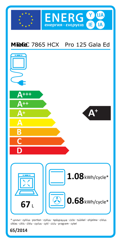 Miele DGC 7865-60 XXL Energieeffizienzklasse Miele DGC 7865-60 XXL Energieeffizienzklasse