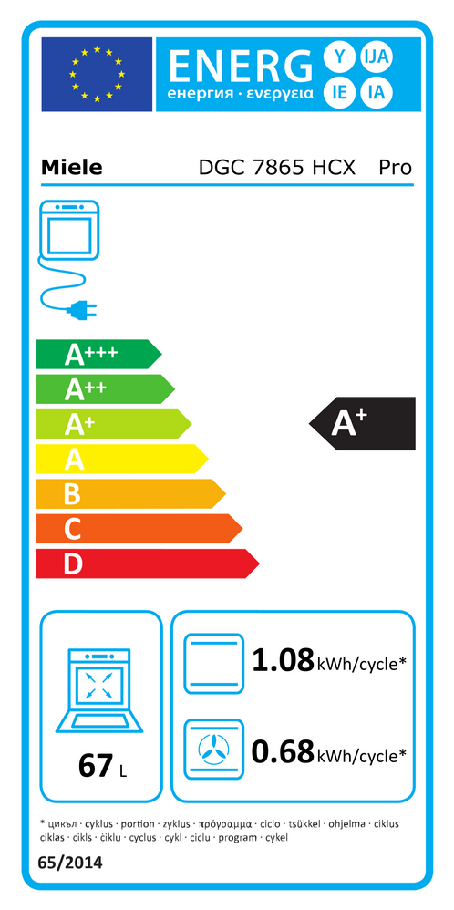 Miele DGC 7865-60 XXL Energieeffizienzklasse Miele DGC 7865-60 XXL Energieeffizienzklasse