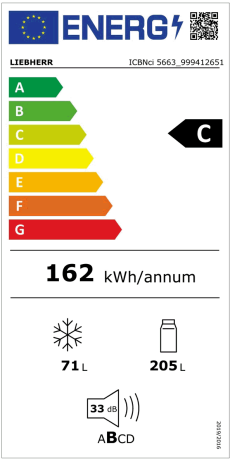 LIEBHERR ICBNci 5663 Energieeffizienzklasse LIEBHERR ICBNci 5663 Energieeffizienzklasse