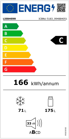 LIEBHERR ICBNci 5183 Energieeffizienzklasse LIEBHERR ICBNci 5183 Energieeffizienzklasse