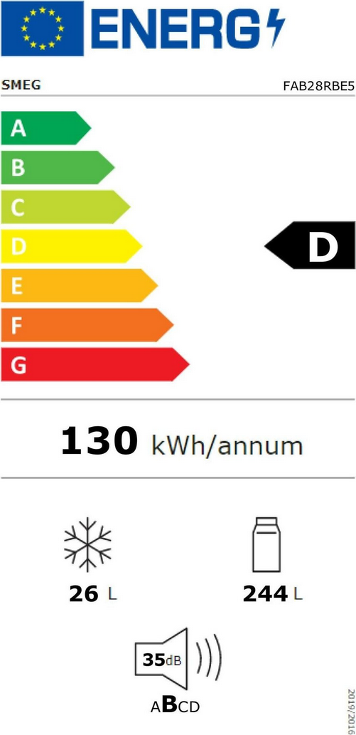  Smeg FAB28RBE5 Energieeffizienzklasse