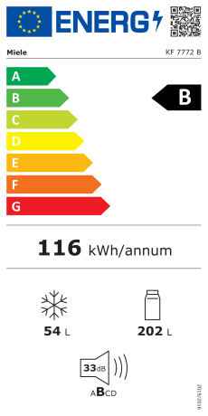 Miele KF 7772 B Energieeffizienzklasse Miele KF 7772 B Energieeffizienzklasse