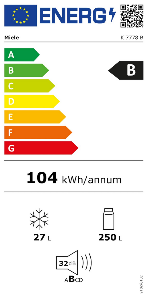  Miele K 7778 B RE Energieeffizienzklasse
