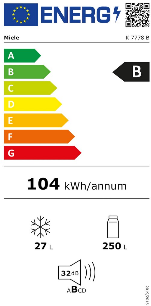  Miele K 7778 B LI Energieeffizienzklasse