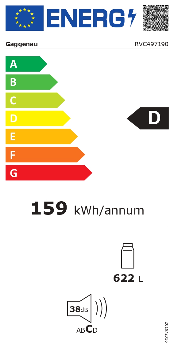  Gaggenau RVC497190 Energieeffizienzklasse