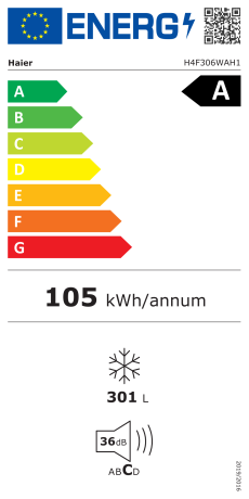  Haier H4F306WAH1 Energieeffizienzklasse