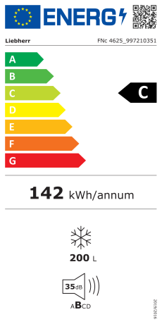 LIEBHERR FNc 4625 Energieeffizienzklasse LIEBHERR FNc 4625 Energieeffizienzklasse
