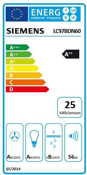  Siemens LC97BDN60 Energieeffizienzklasse