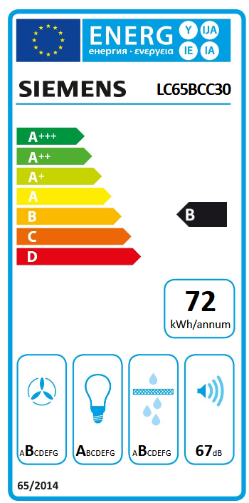  Siemens LC65BCC30 Energieeffizienzklasse