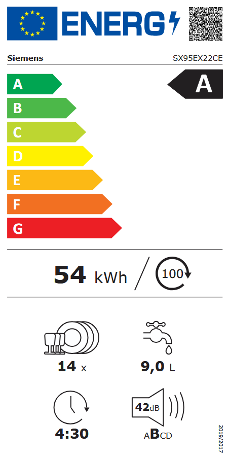 Siemens SX95EX22CE Energieeffizienzklasse Siemens SX95EX22CE Energieeffizienzklasse