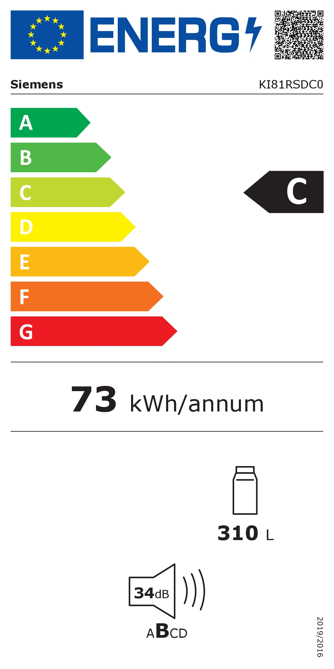 Siemens StudioLine KI81RSDC0 IQ500 Energieeffizienzklasse Siemens StudioLine KI81RSDC0 IQ500 Energieeffizienzklasse