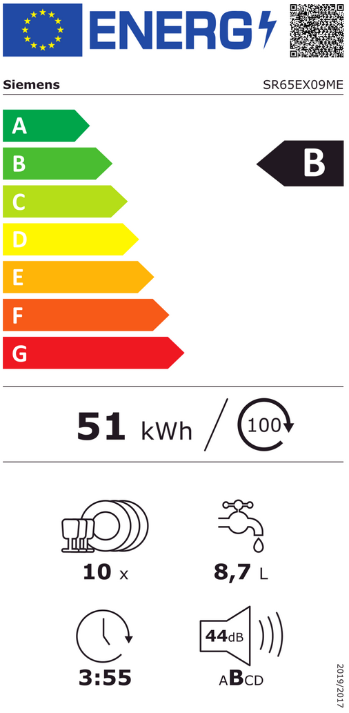 Siemens SR65EX09ME Energieeffizienzklasse Siemens SR65EX09ME Energieeffizienzklasse