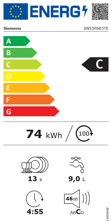 Siemens SN53HS03TE Energieeffizienzklasse Siemens SN53HS03TE Energieeffizienzklasse