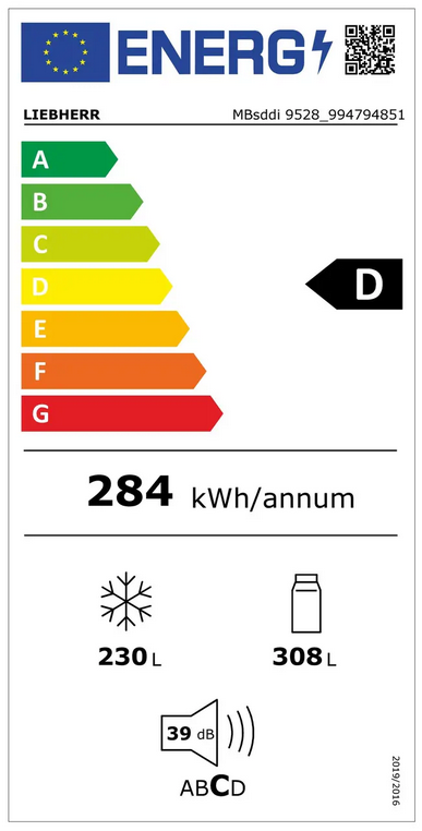  LIEBHERR MBsddi 9528 French Door Kühlschrank Energieeffizienzklasse