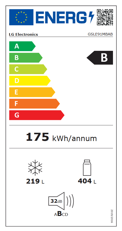 LG Electronics GSLE91MBAB Energieeffizienzklasse LG Electronics GSLE91MBAB Energieeffizienzklasse
