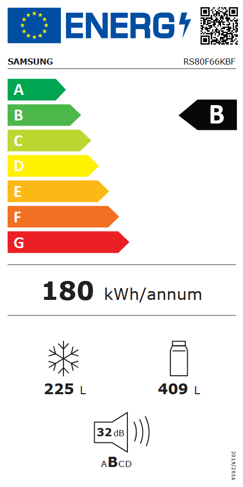 Samsung RS80F66KBFEF Energieeffizienzklasse Samsung RS80F66KBFEF Energieeffizienzklasse