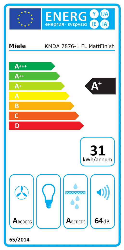 Miele KMDA 7876-1 FL Energieeffizienzklasse Miele KMDA 7876-1 FL Energieeffizienzklasse