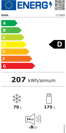 Bora C178KGS2 Energieeffizienzklasse Bora C178KGS2 Energieeffizienzklasse