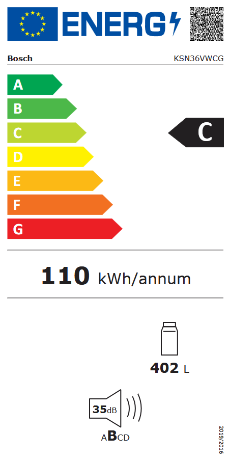 Bosch KSN36VWCG Energieeffizienzklasse Bosch KSN36VWCG Energieeffizienzklasse