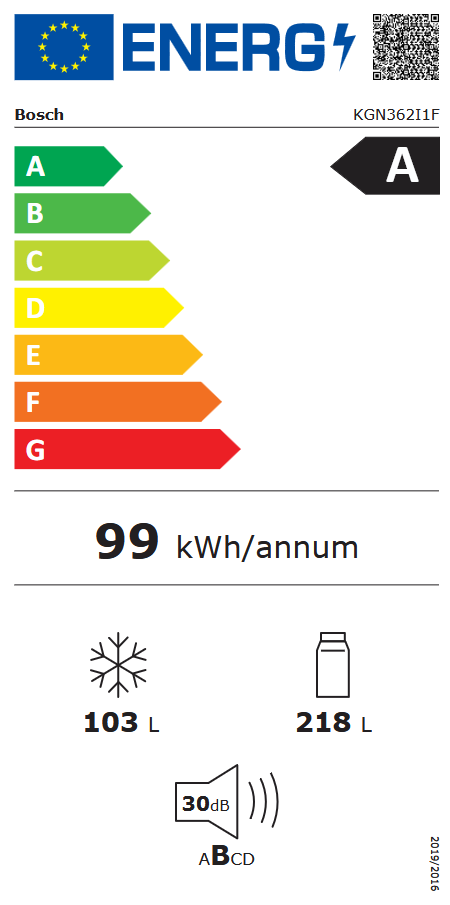 Bosch KGN362I1F Energieeffizienzklasse Bosch KGN362I1F Energieeffizienzklasse