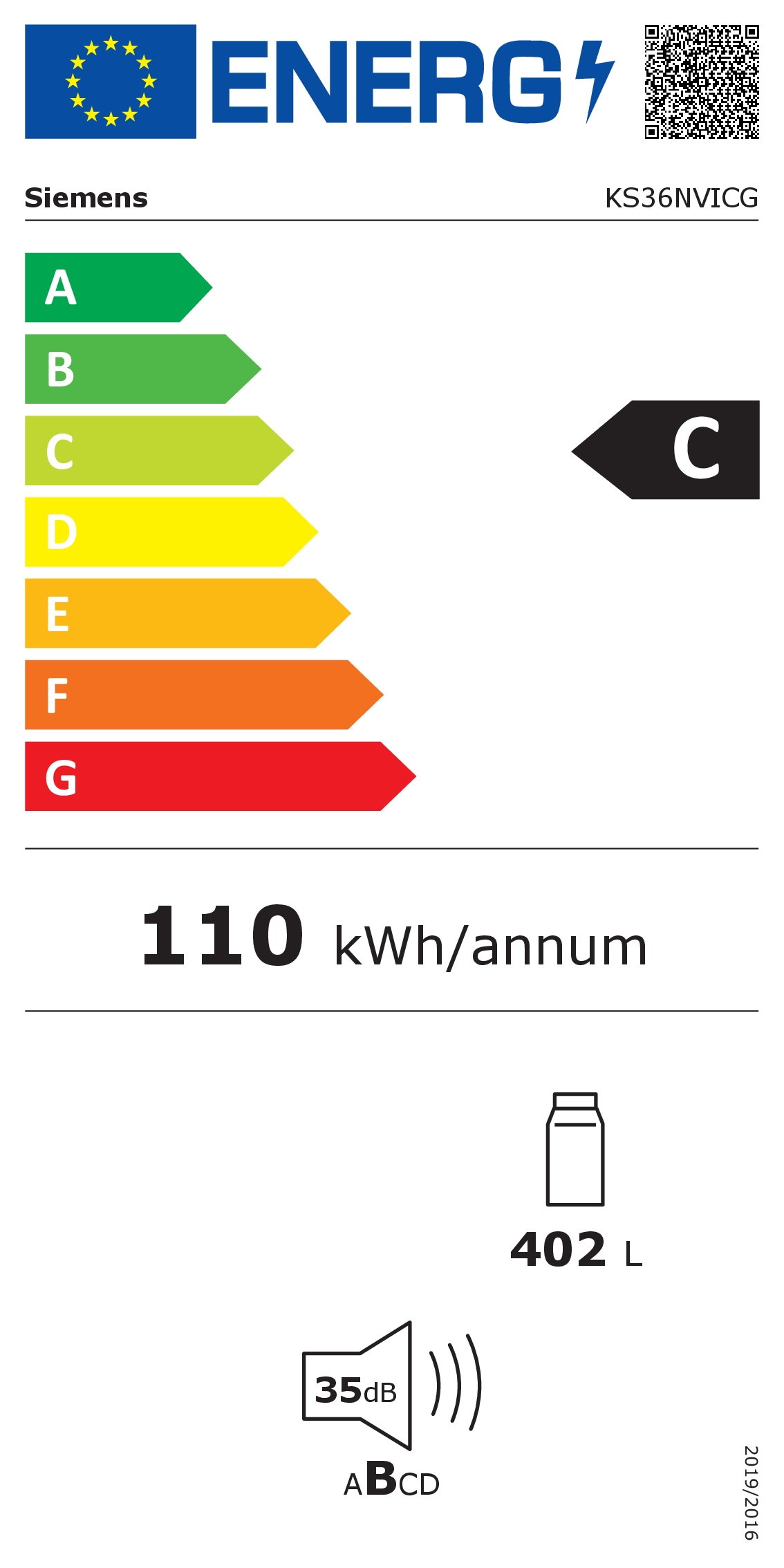 Siemens KS36NVICG Energieeffizienzklasse Siemens KS36NVICG Energieeffizienzklasse