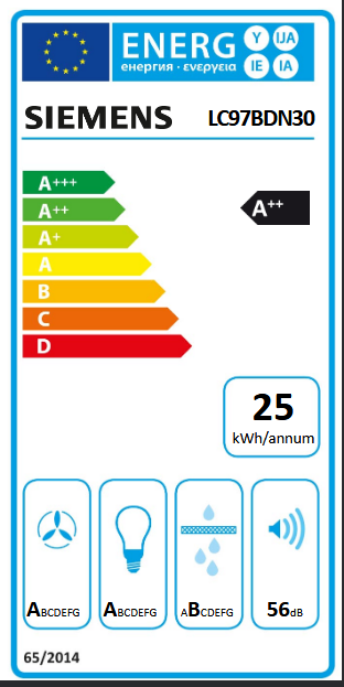  Siemens LC97BDN30 Energieeffizienzklasse