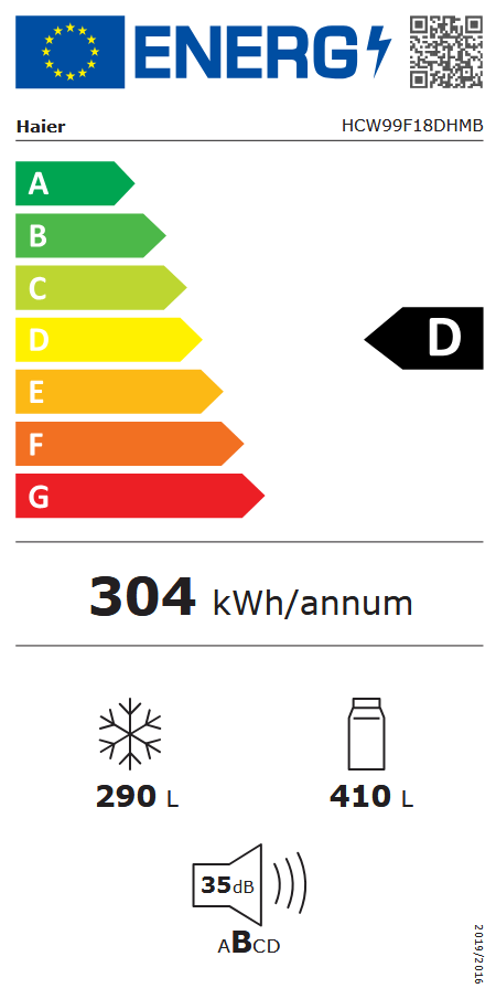 Haier HCW99F18DHMB Energieeffizienzklasse Haier HCW99F18DHMB Energieeffizienzklasse