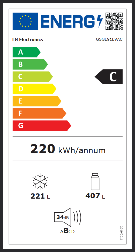 LG Electronics GSGE91EVAC Energieeffizienzklasse LG Electronics GSGE91EVAC Energieeffizienzklasse